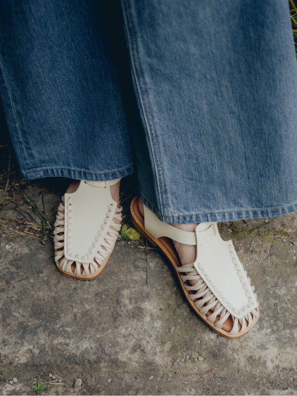 NWT Hereu ALARO square toe caged sandals cream 40 - Picture 2 of 13